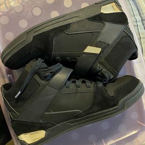 Zara high tops with metallic detail sneakers